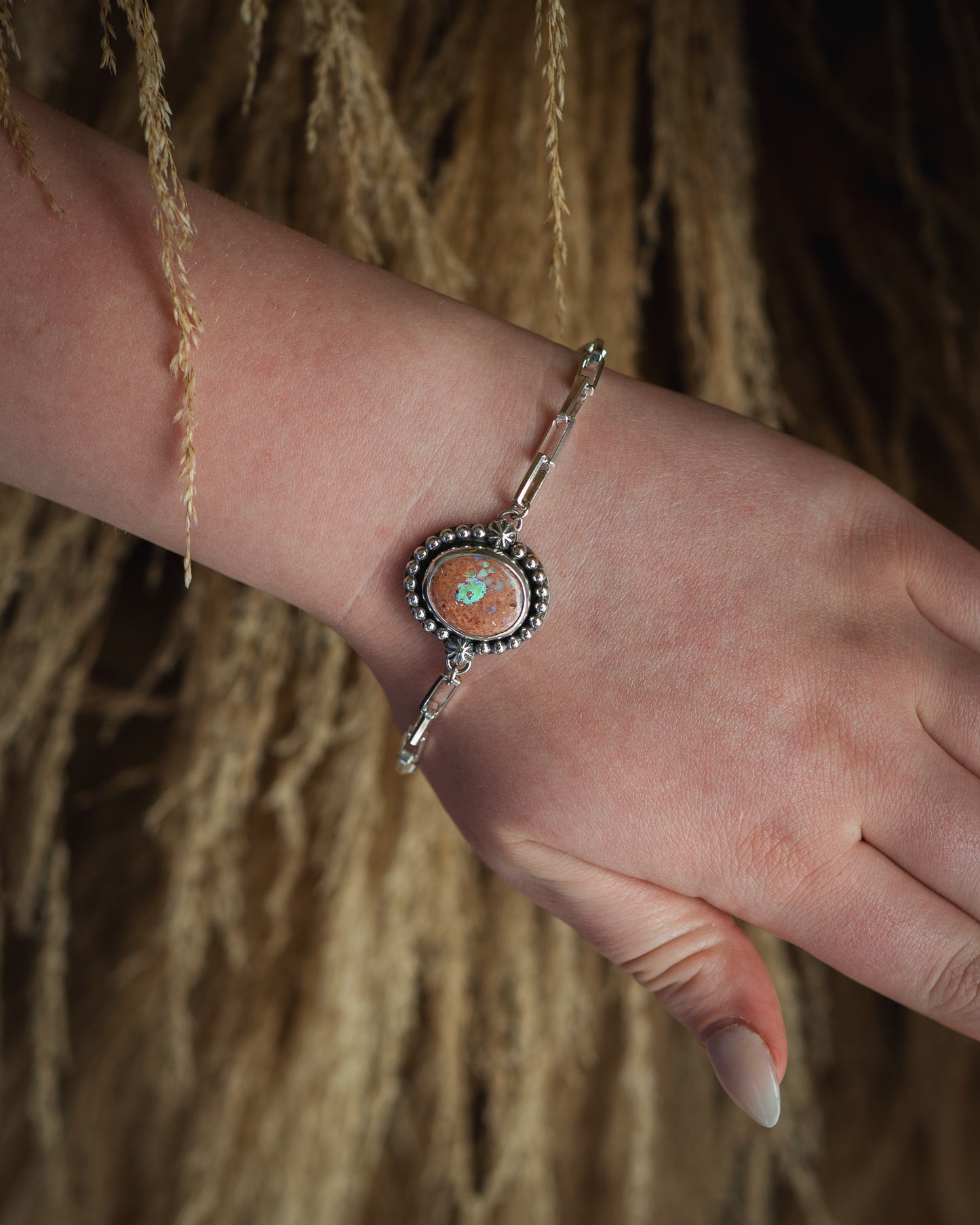 Natural Mexican Fire Opal Bracelet
