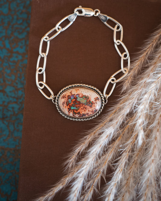 Natural Mexican Fire Opal Bracelet