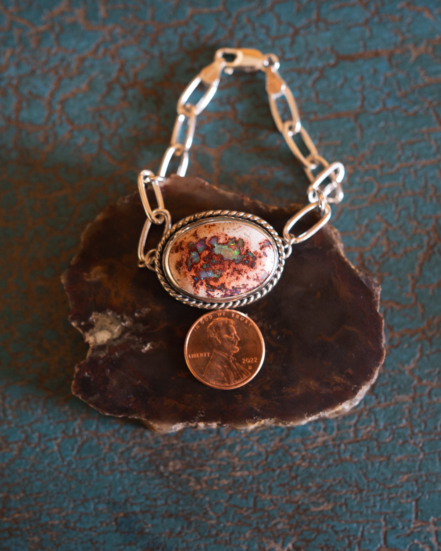Natural Mexican Fire Opal Bracelet