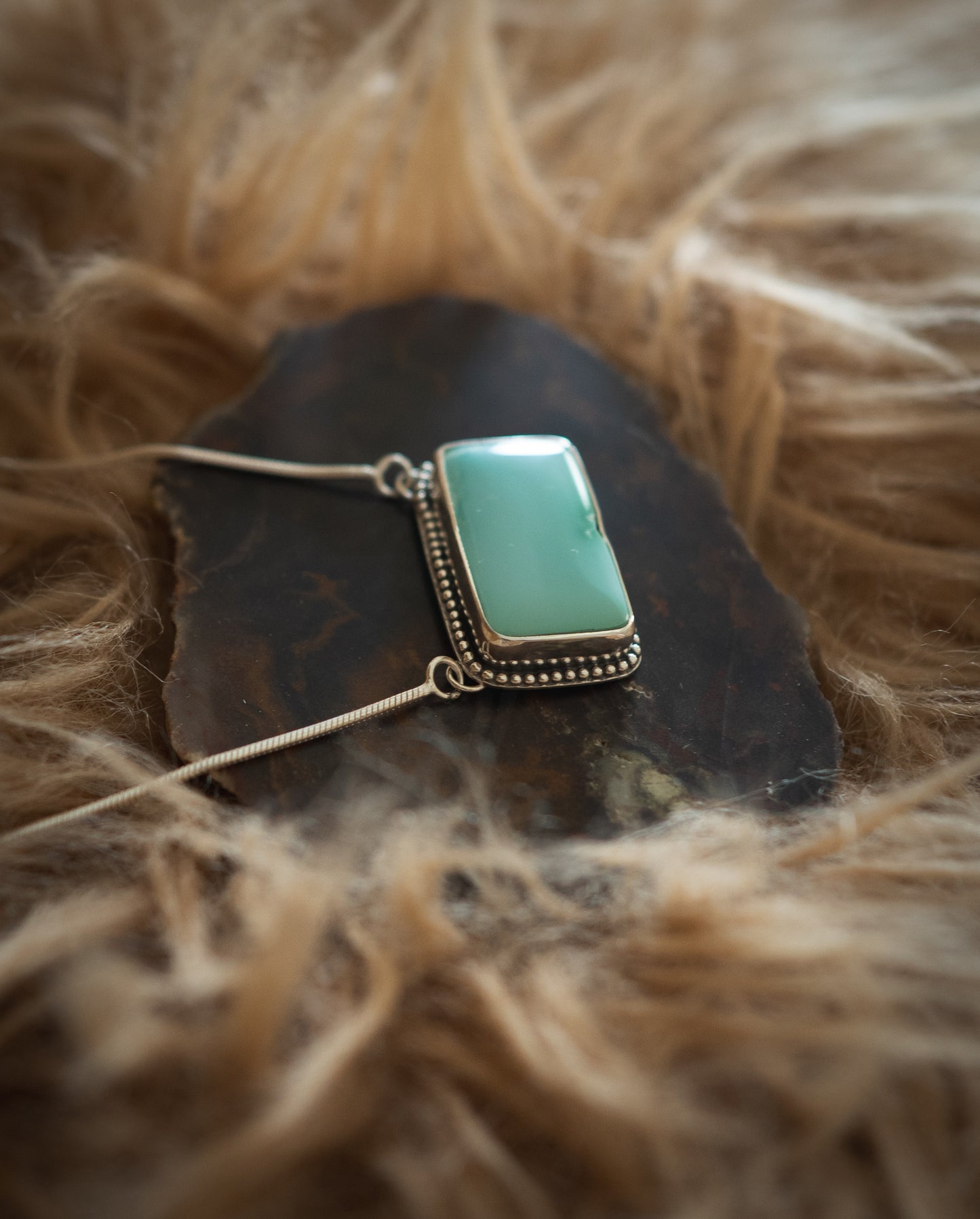 High Grade Natural Royston Turquoise Bar Necklace