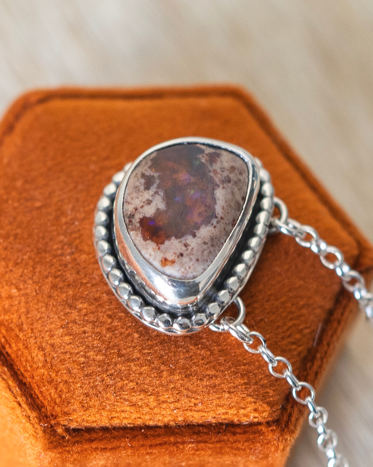 Natural Mexican Fire Opal Necklace