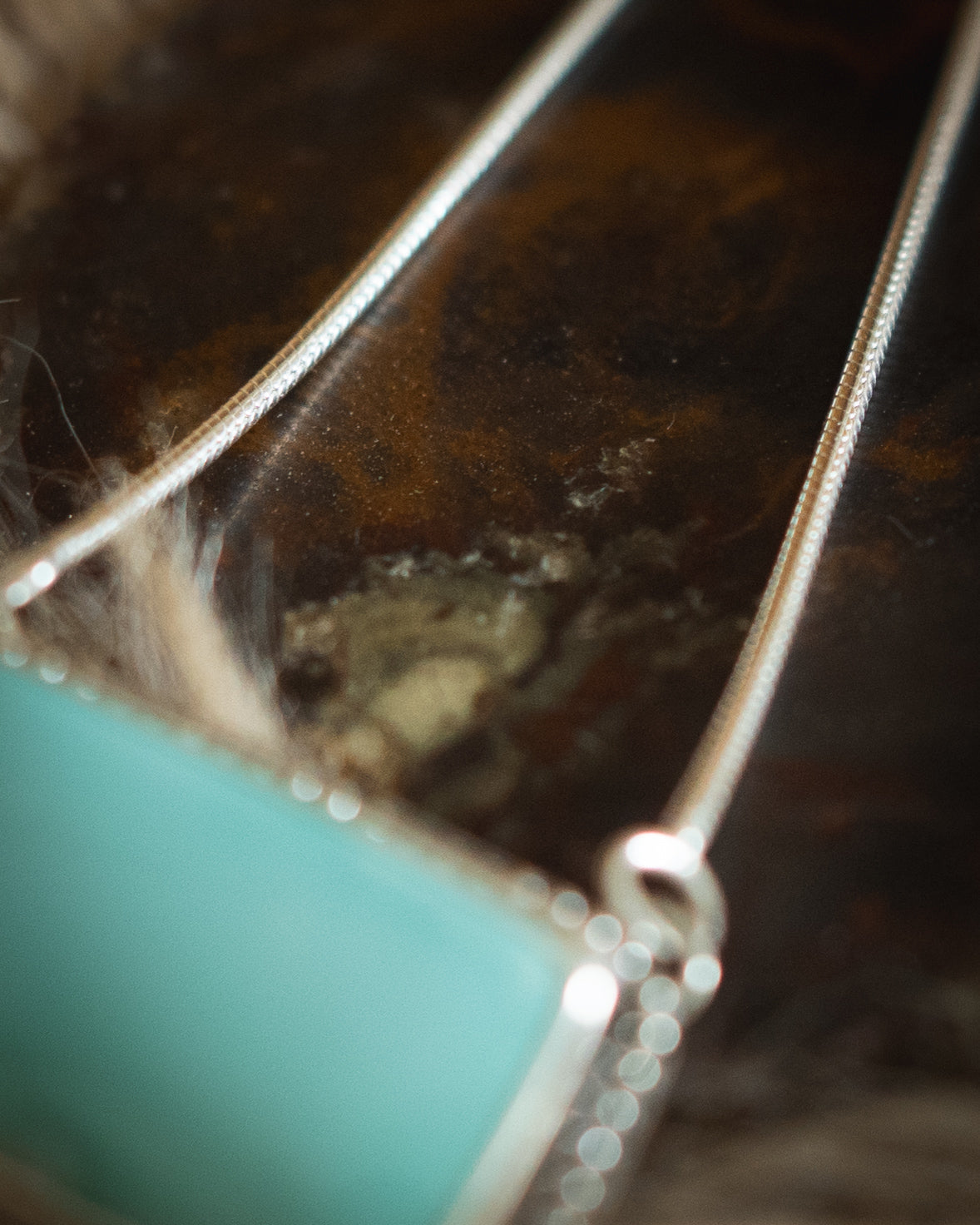 High Grade Natural Royston Turquoise Bar Necklace