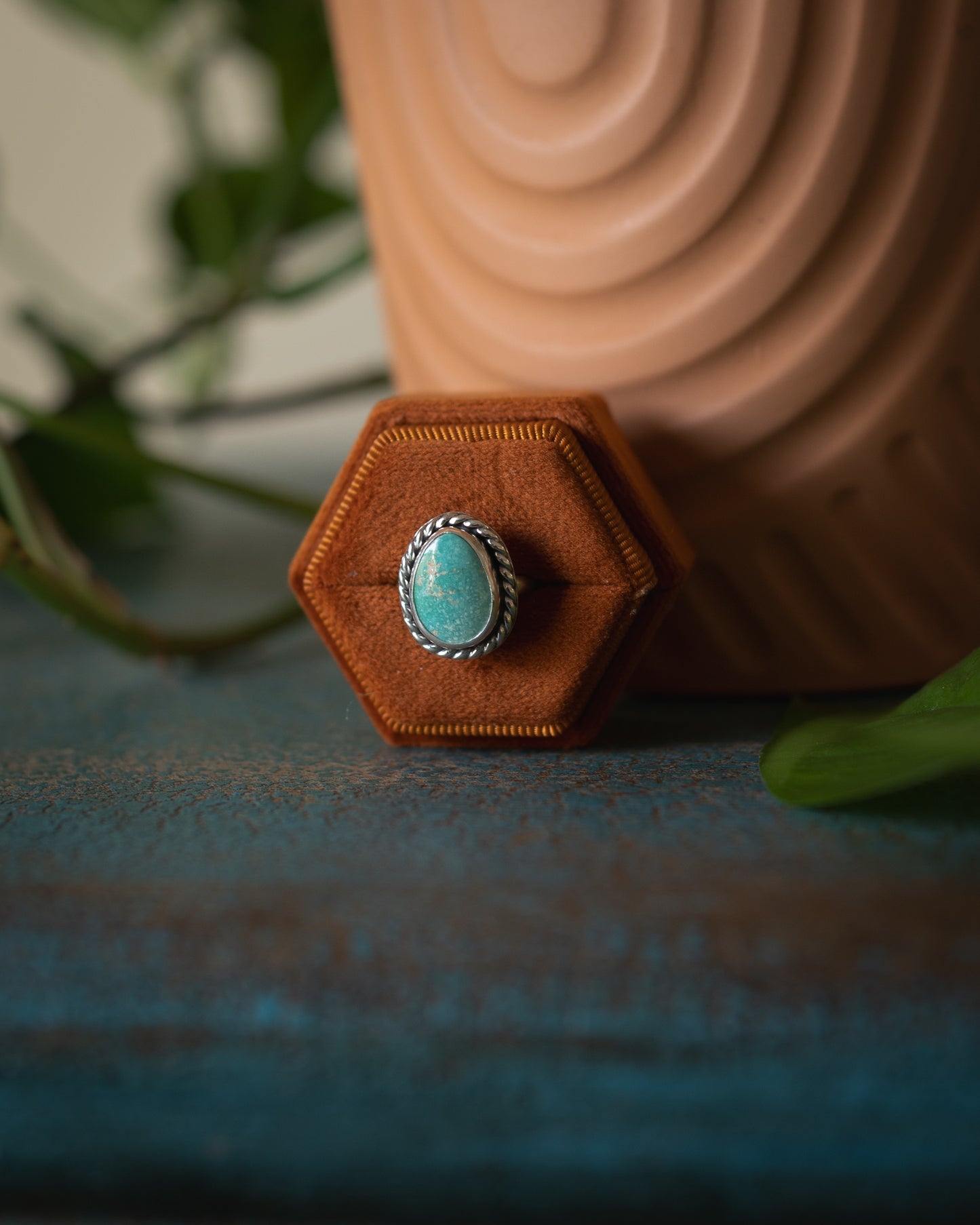 Natural Happy Turquoise Ring