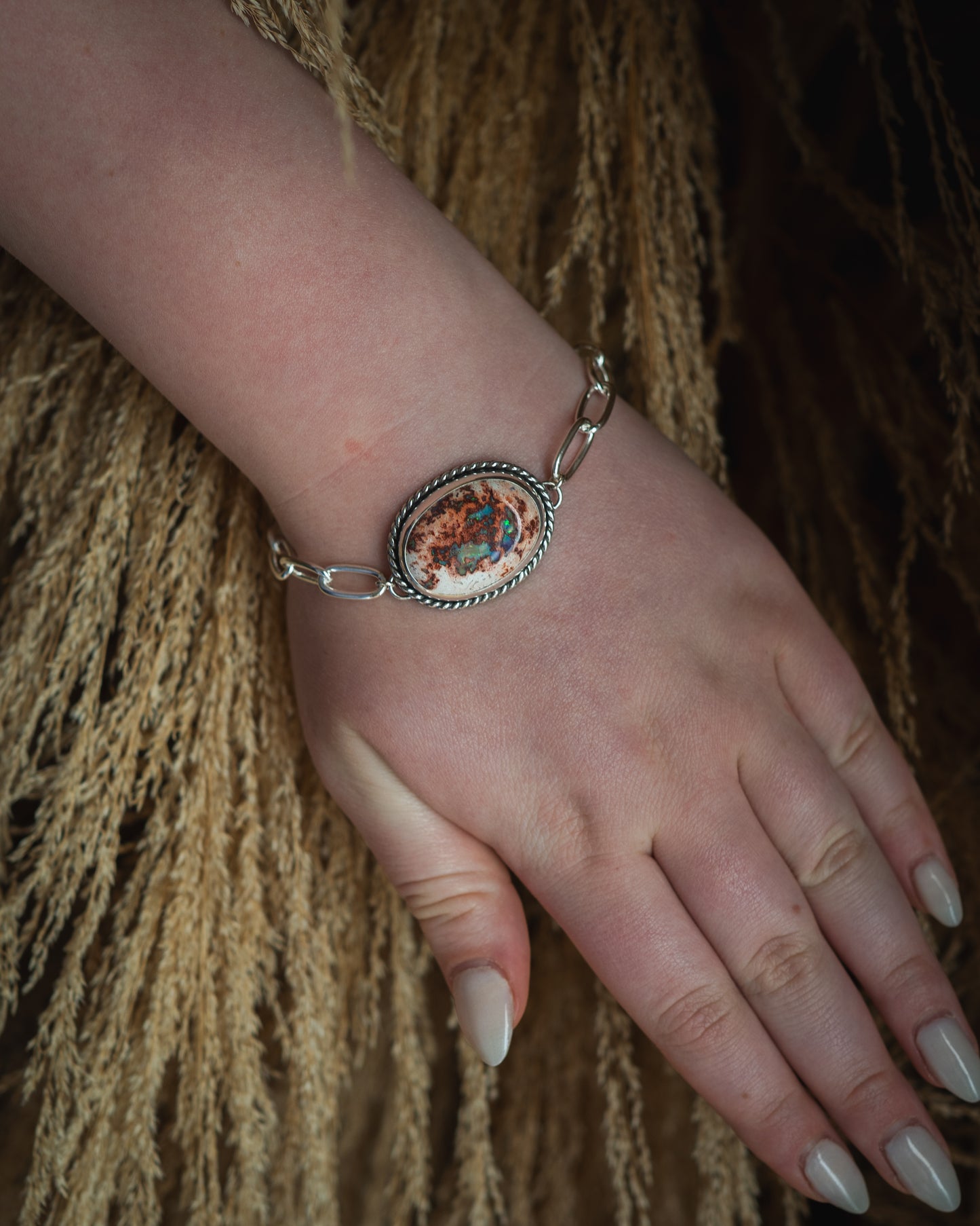 Natural Mexican Fire Opal Bracelet