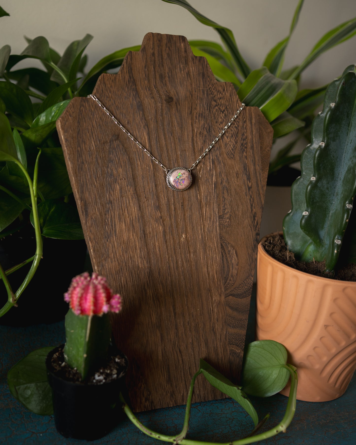 Flashy Natural Fire Opal Necklace