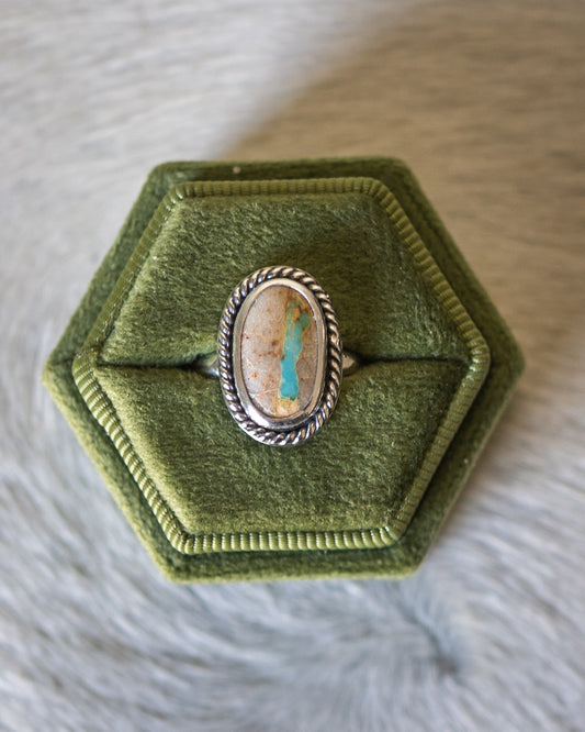 Natural Royston Ribbon Turquoise Ring