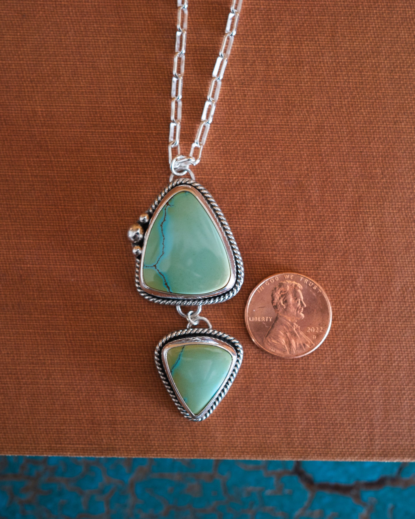 Top Grade Natural Iron Maiden Turquoise Statement Necklace