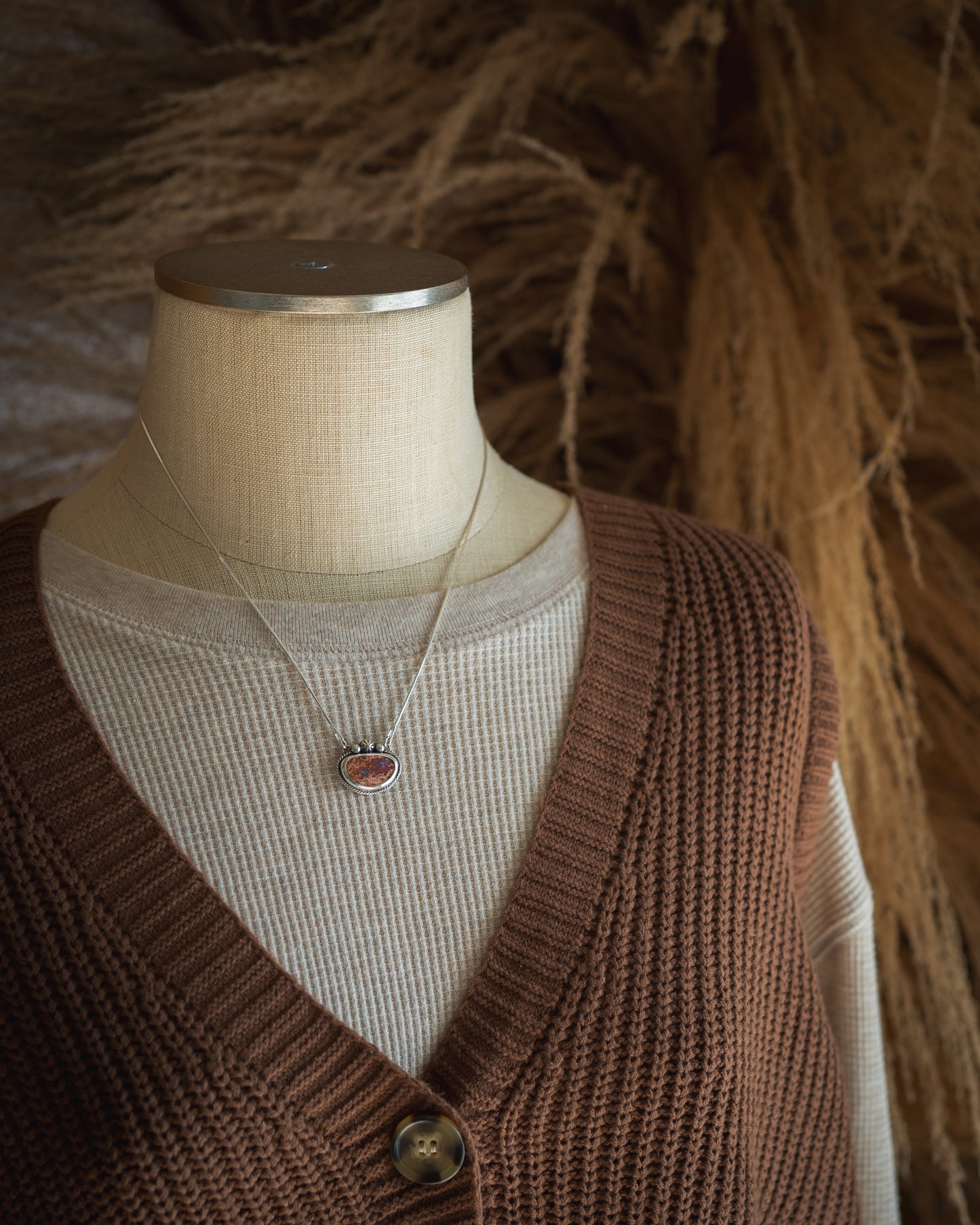 Flashy Natural Mexican Fire Opal Necklace