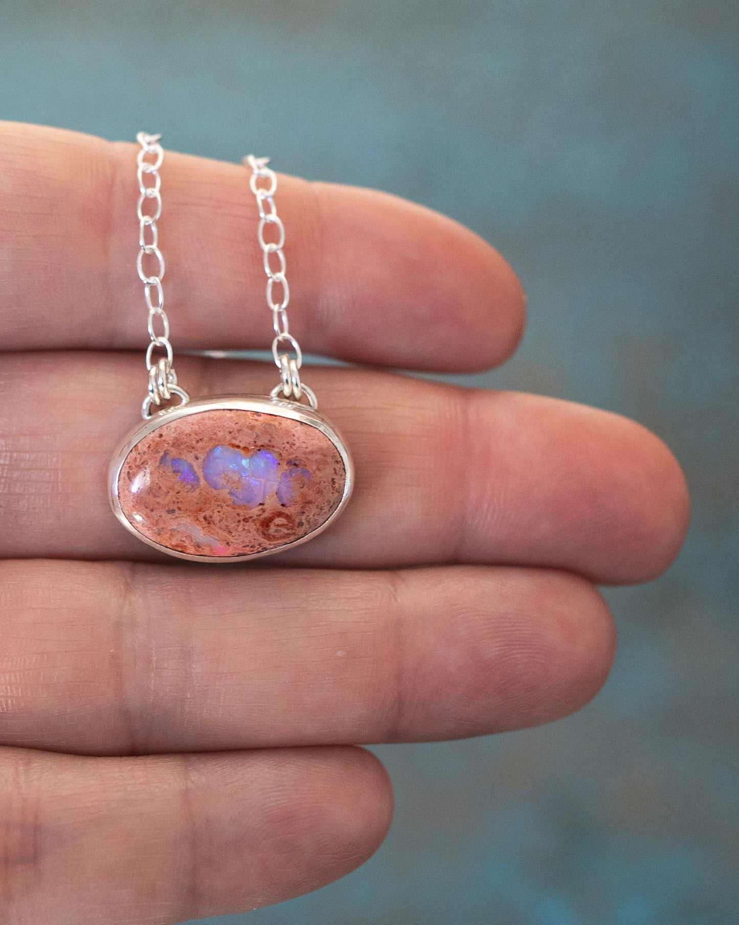 Natural Mexican Fire Opal Necklace