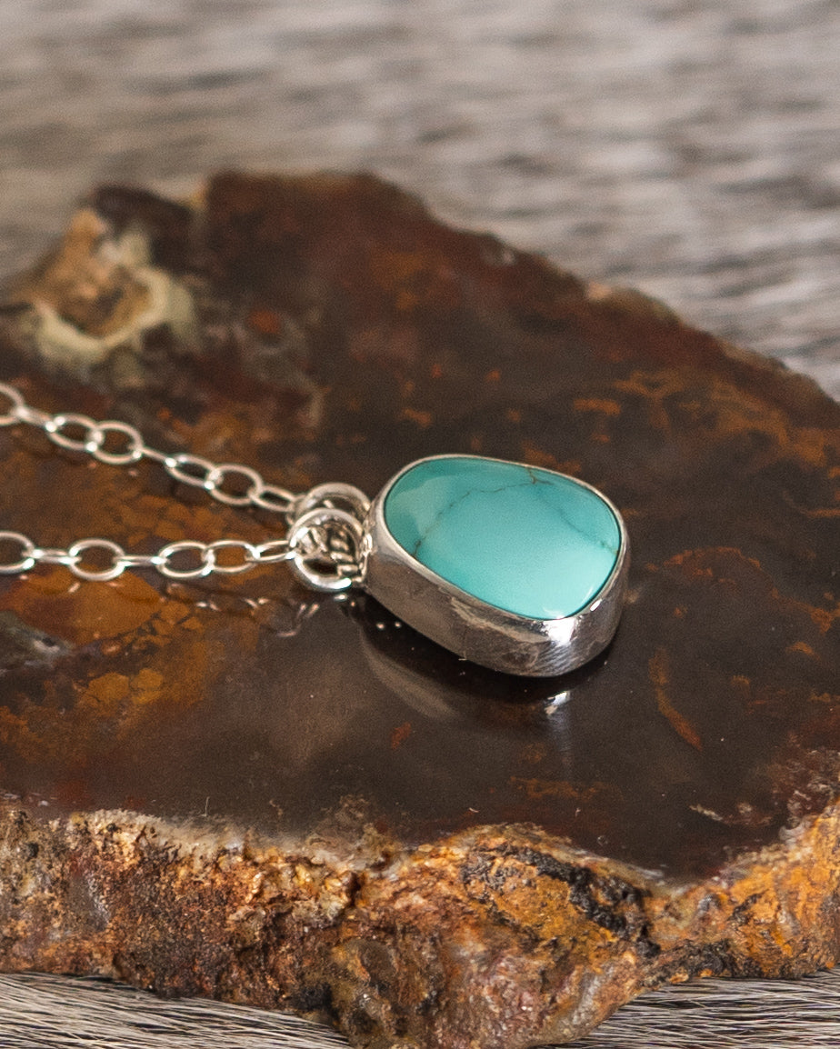 Dainty Natural Royston Turquoise Necklace