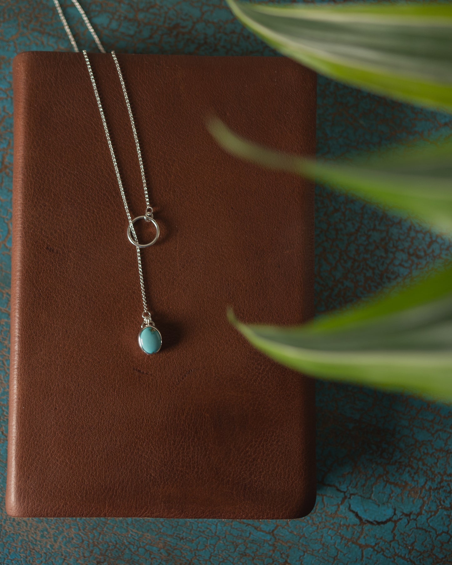 Natural Thunderbird Turquoise Lariat Necklace