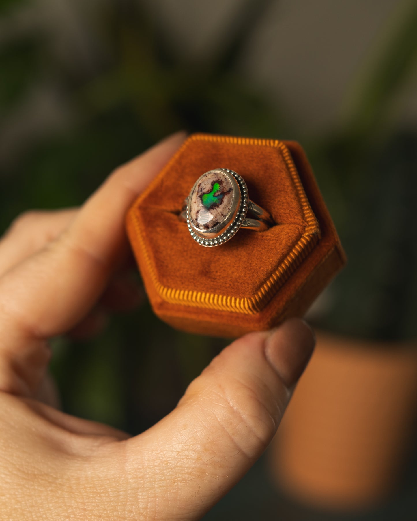 Natural Mexican Fire Opal Ring