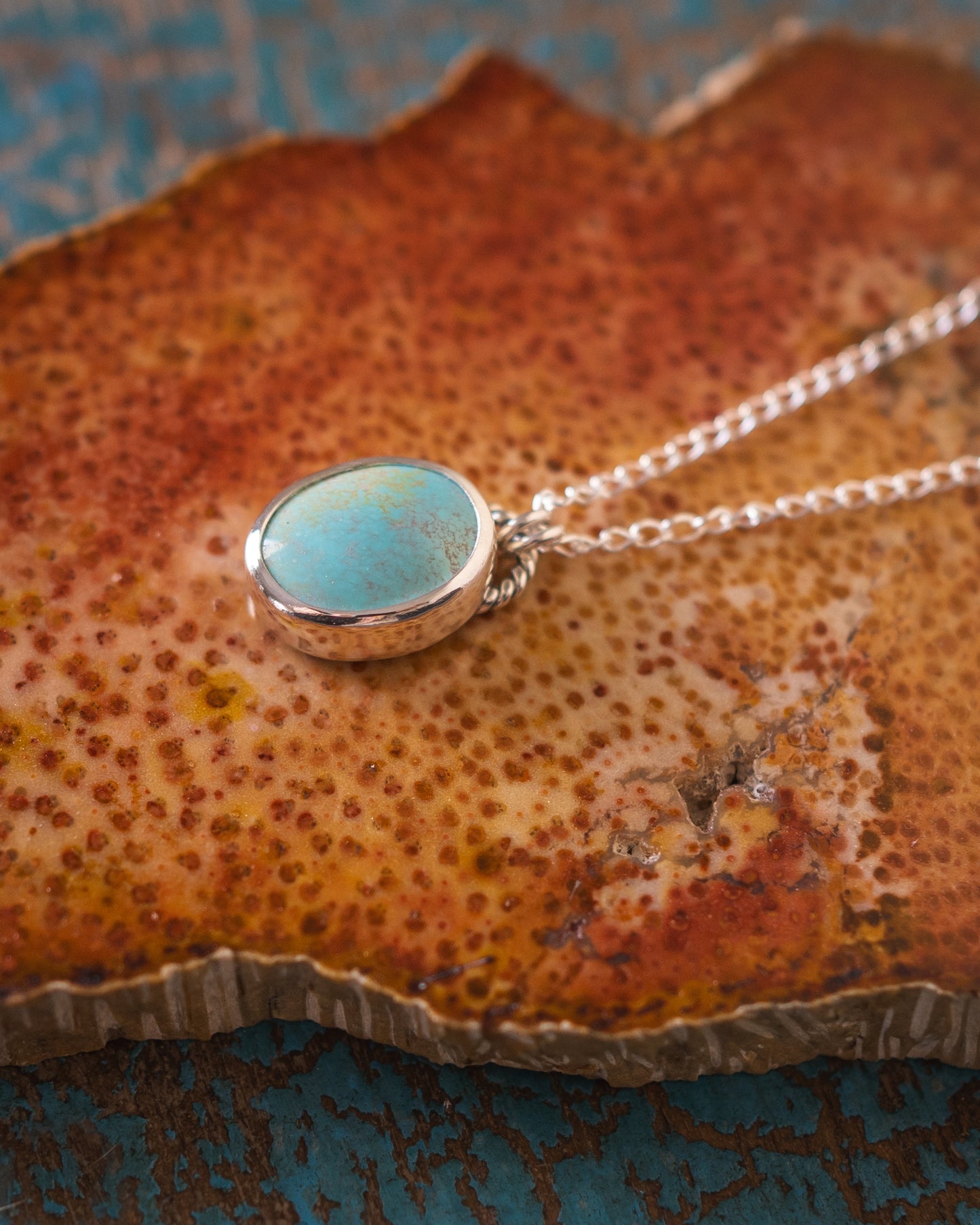 Natural Happy Turquoise Dainty Necklace