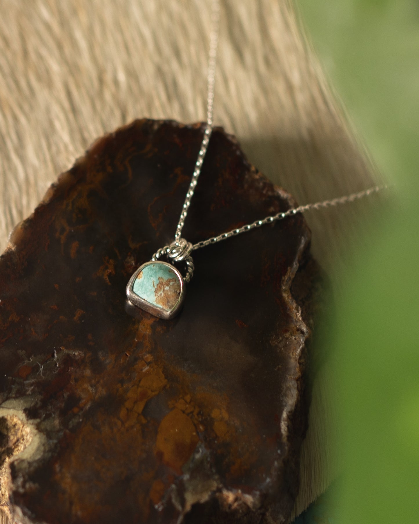 Dainty Natural Sand Hill Turquoise Necklace