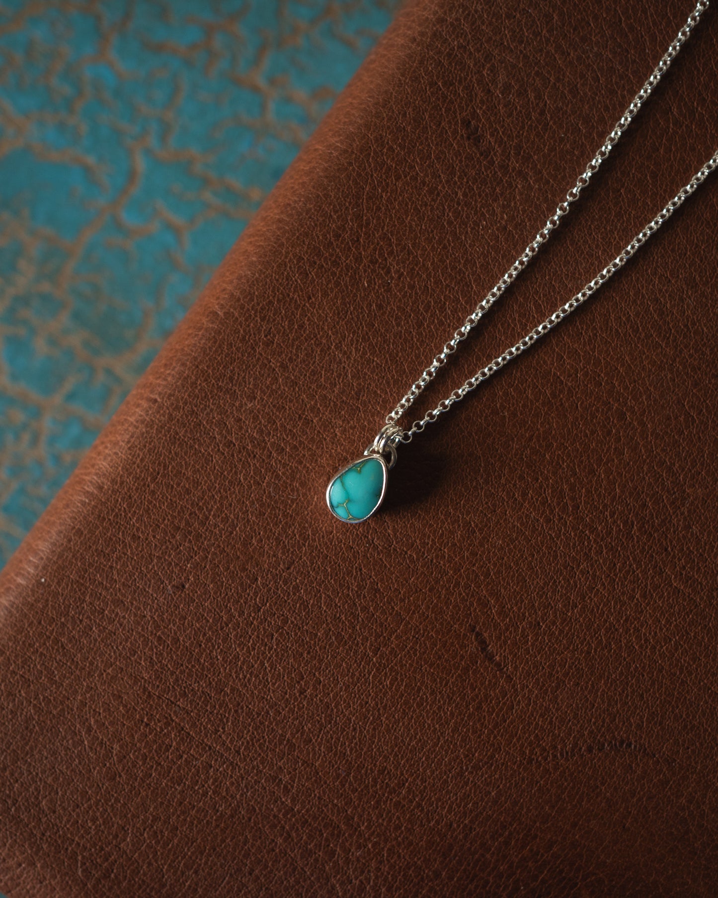 Dainty Natural Lone Mountain Turquoise Necklace