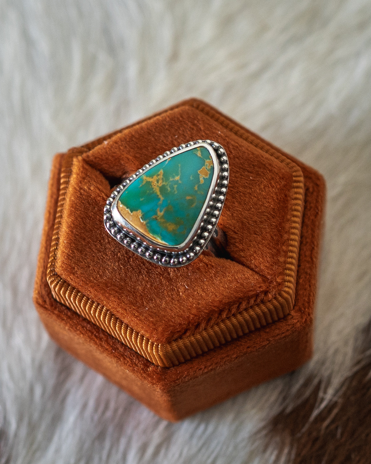 Vibrant Natural Royston Turquoise Ring