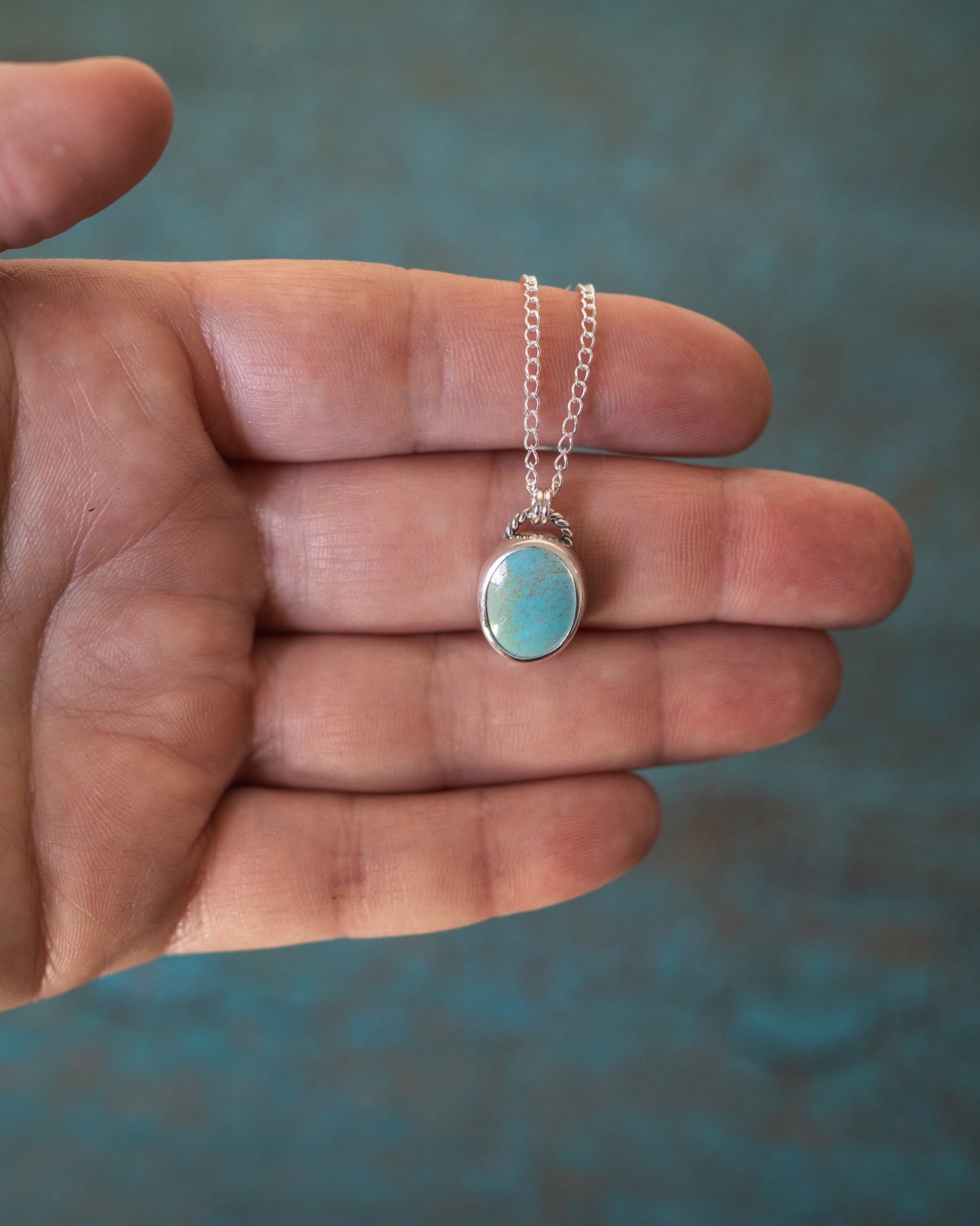 Natural Happy Turquoise Dainty Necklace