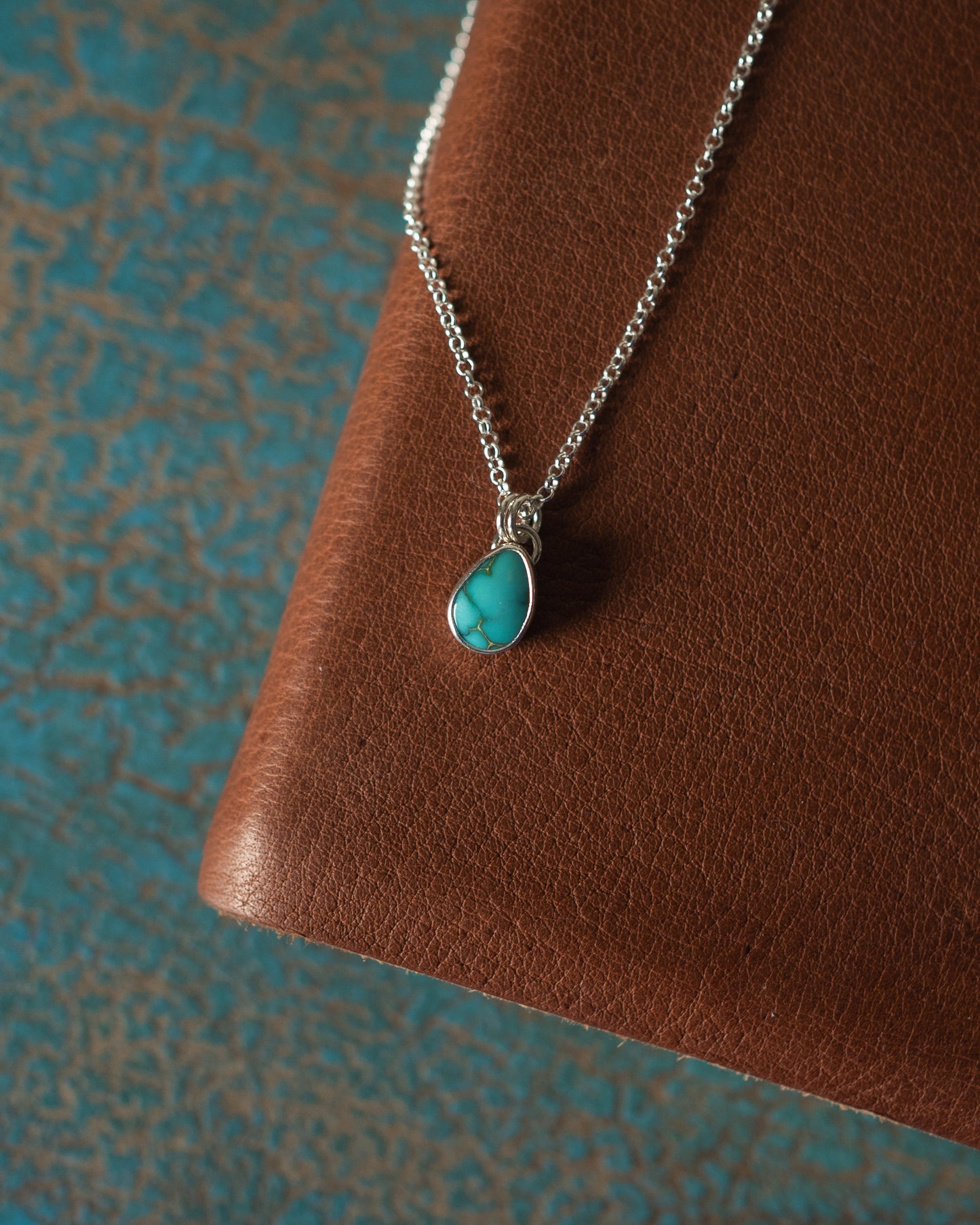 Dainty Natural Lone Mountain Turquoise Necklace