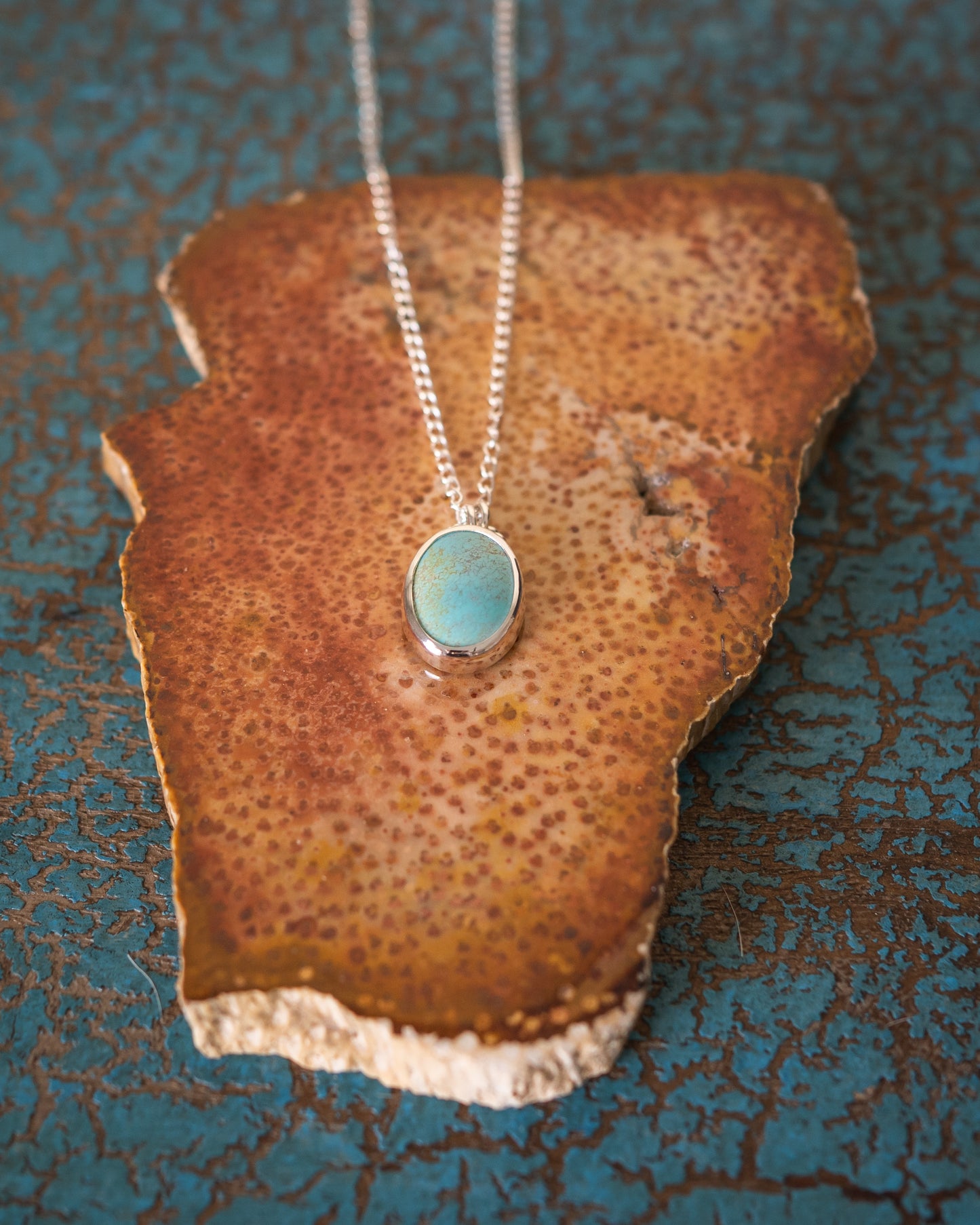 Natural Happy Turquoise Dainty Necklace