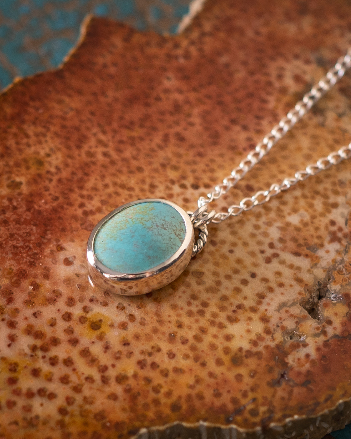 Natural Happy Turquoise Dainty Necklace