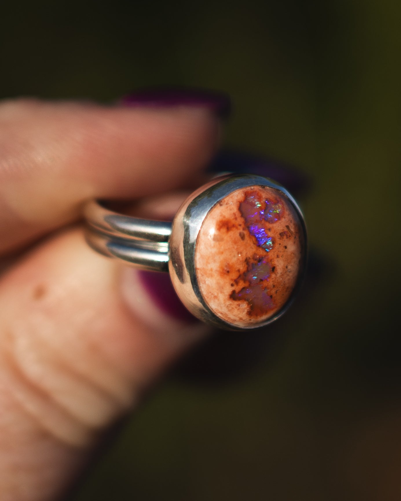 Natural Mexican Fire Opal Ring