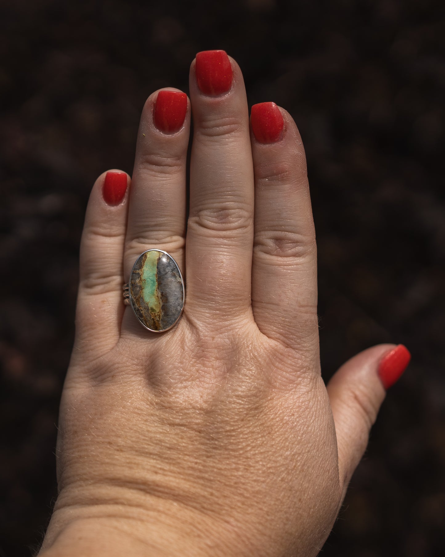 Natural Happy Ribbon Variscite