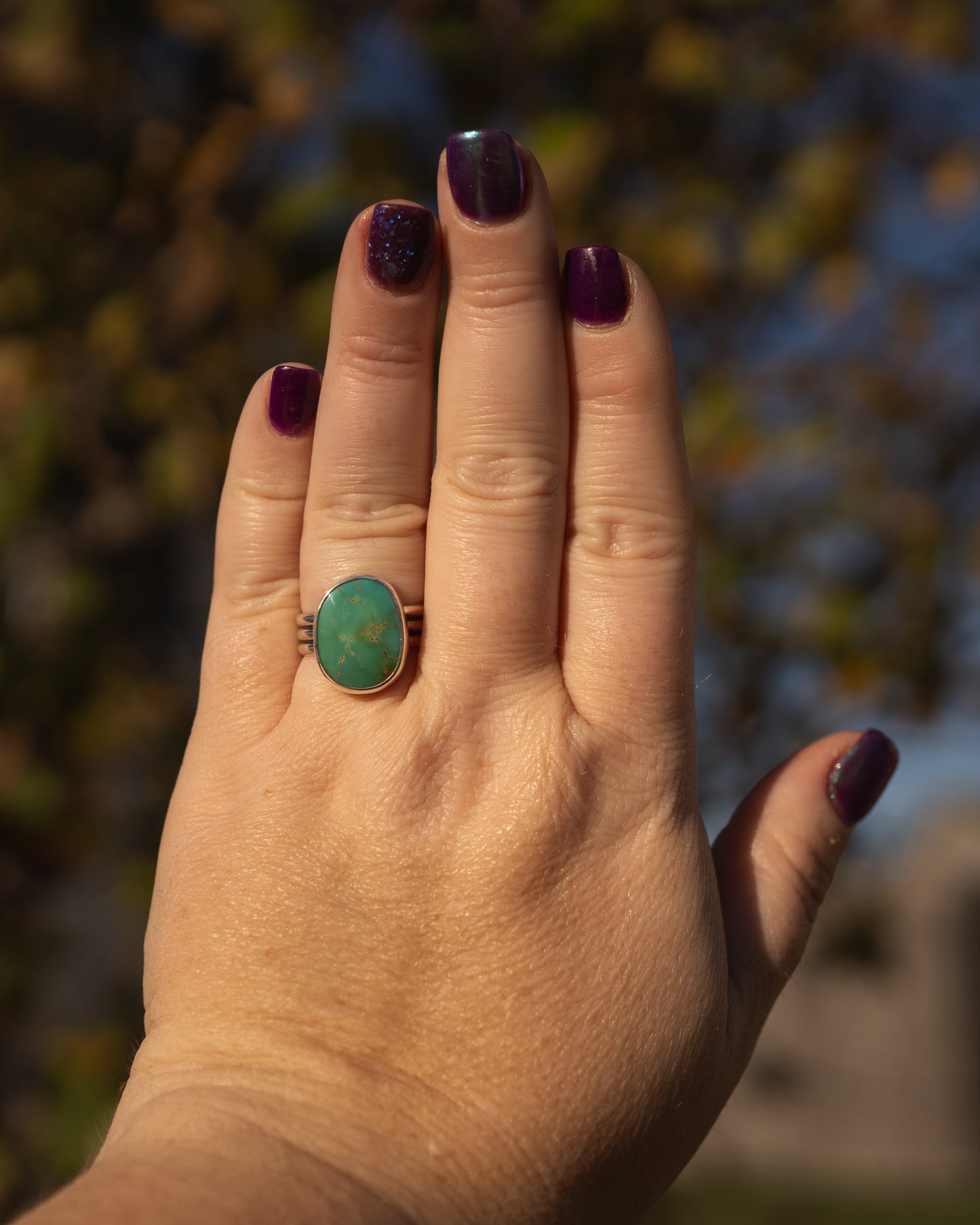 High Grade Natural Royston Turquoise Ring