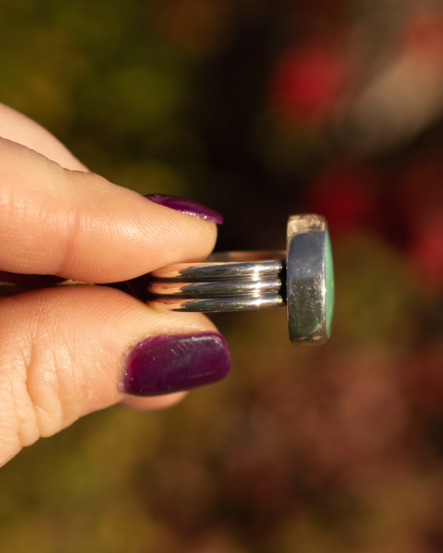 High Grade Natural Royston Turquoise Ring