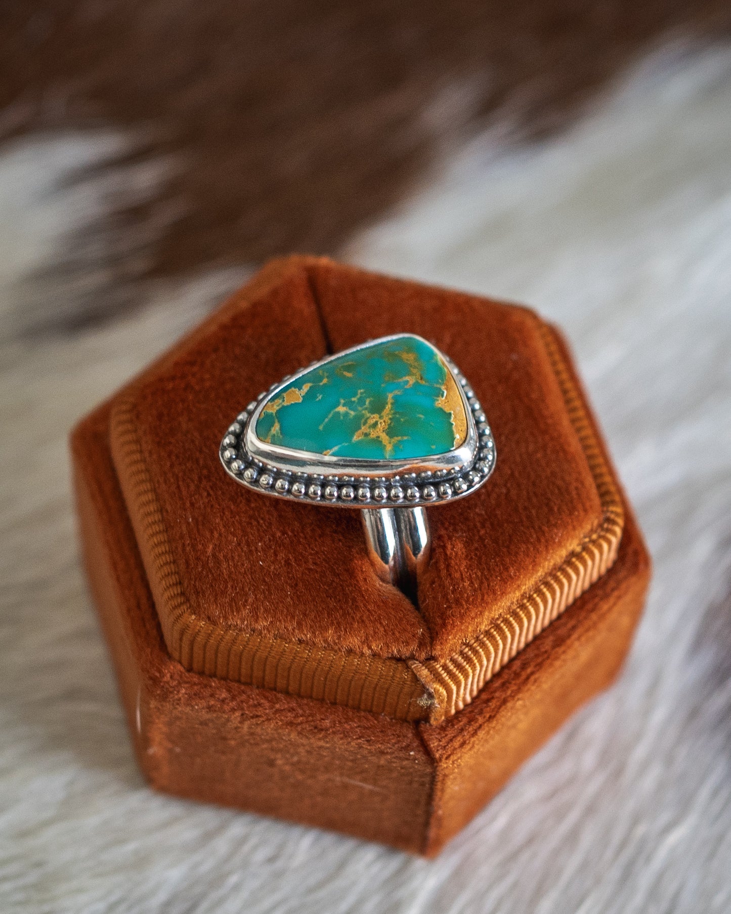 Vibrant Natural Royston Turquoise Ring