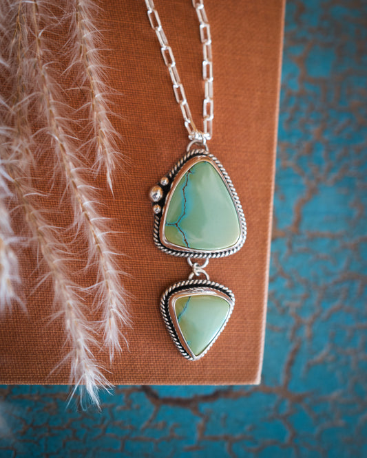 Top Grade Natural Iron Maiden Turquoise Statement Necklace