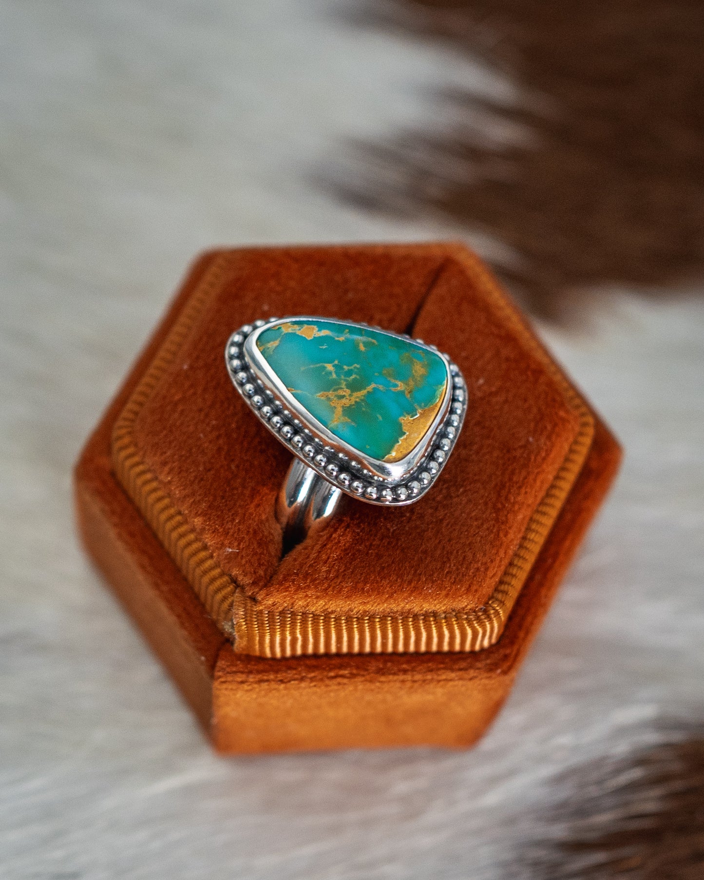 Vibrant Natural Royston Turquoise Ring