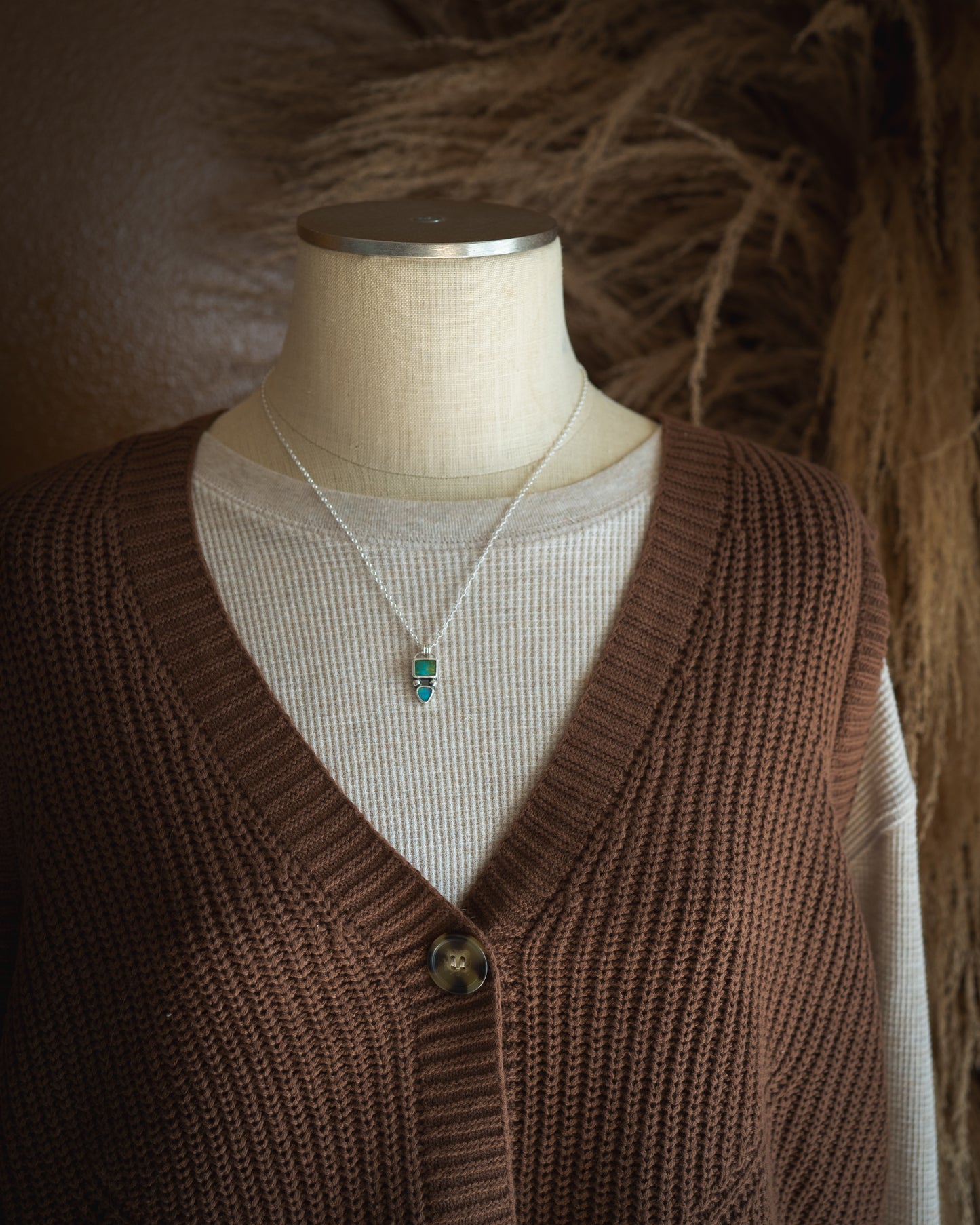 Natural Ol’ Willie Turquoise and Natural Australian Boulder Opal Necklace