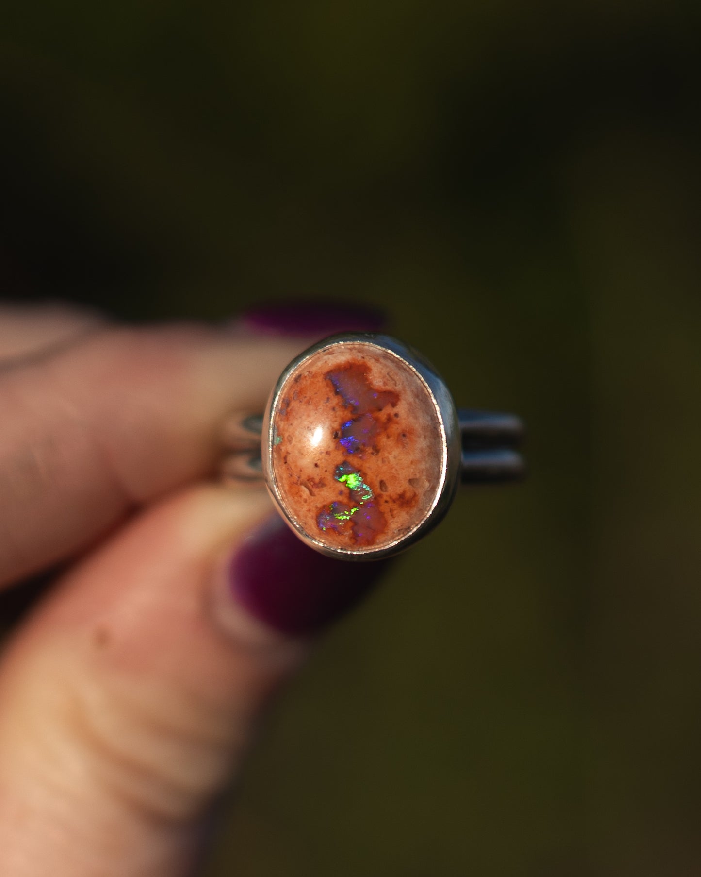 Natural Mexican Fire Opal Ring