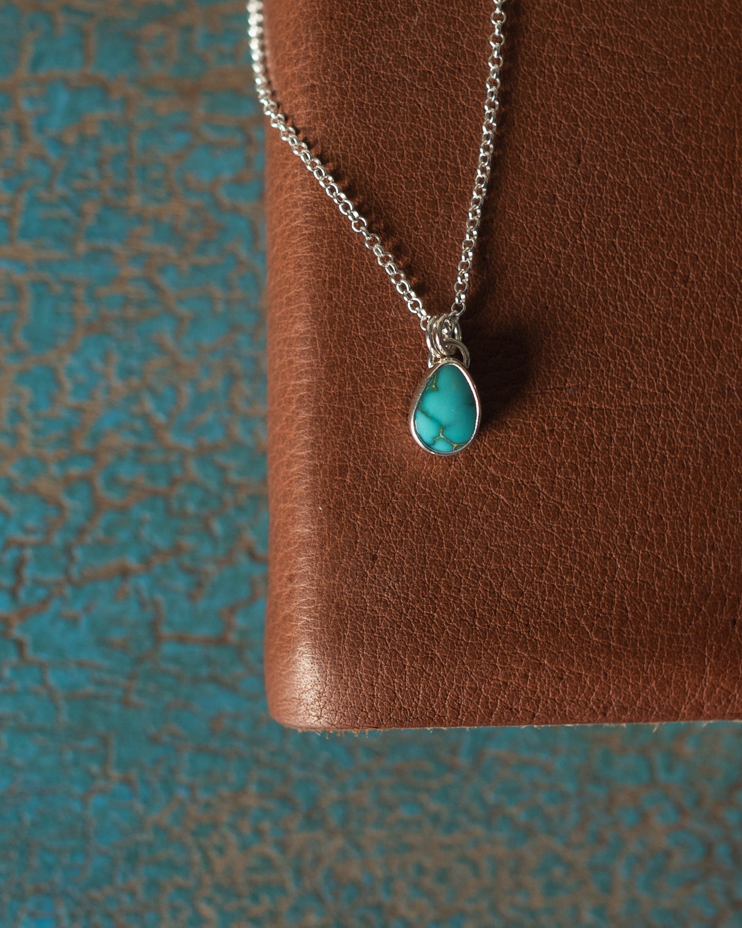 Dainty Natural Lone Mountain Turquoise Necklace