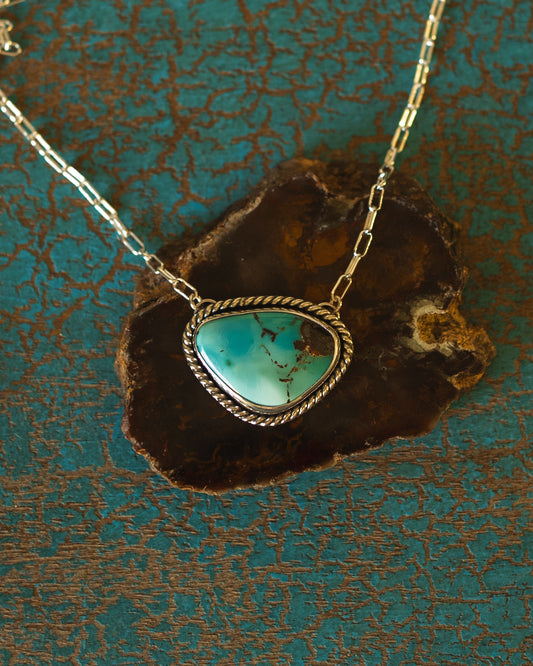 Natural Pilot Mountain Turquoise Necklace