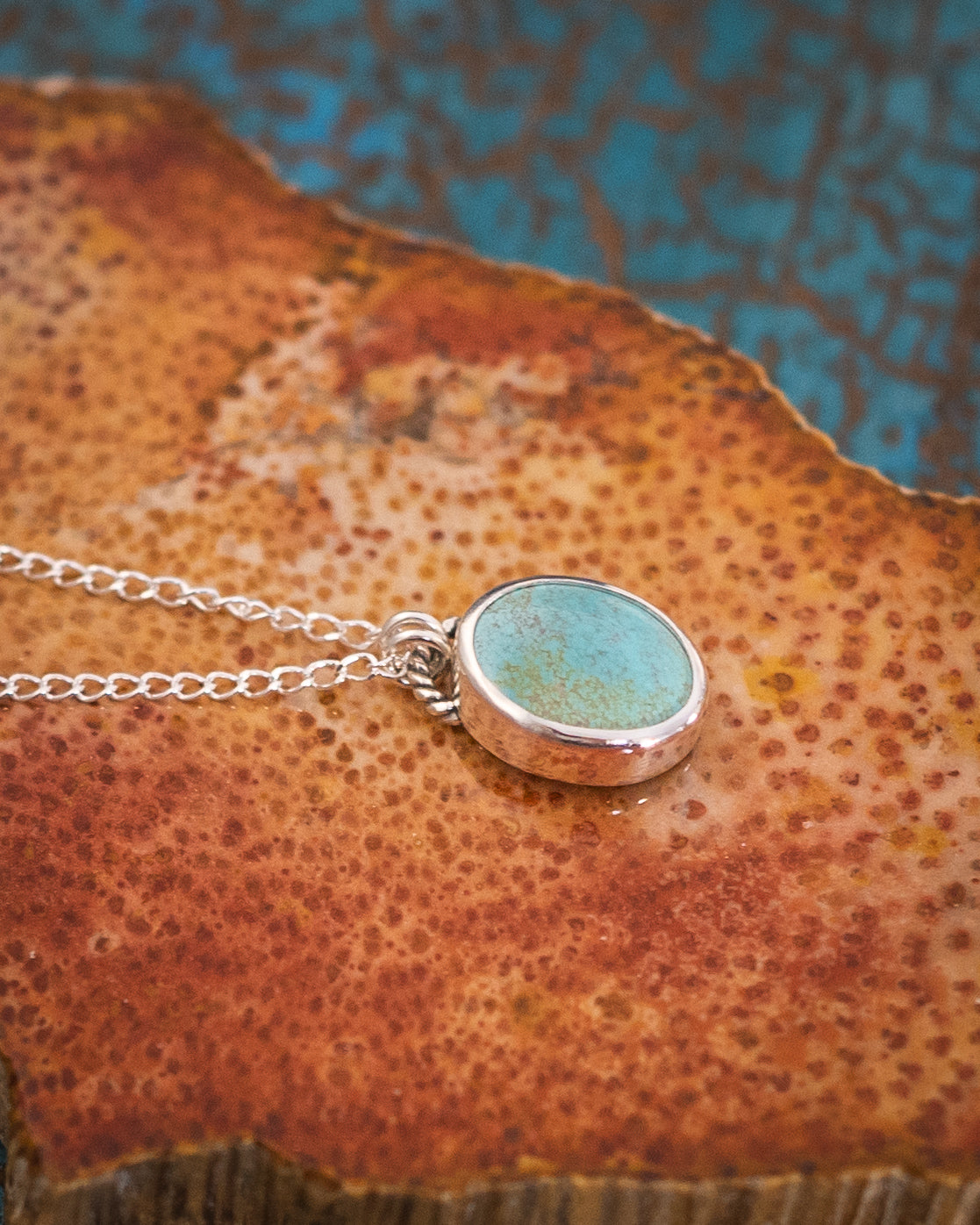 Natural Happy Turquoise Dainty Necklace