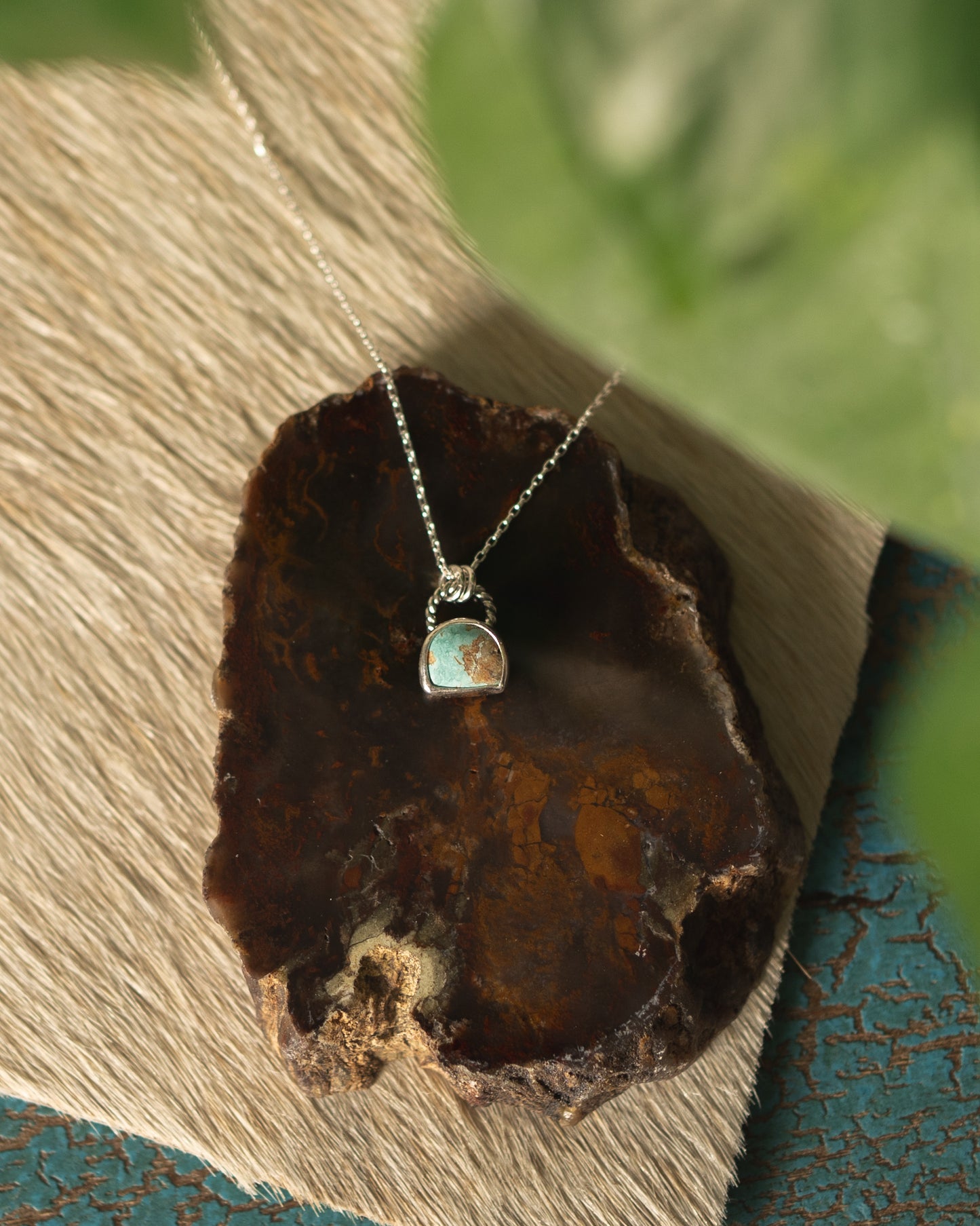 Dainty Natural Sand Hill Turquoise Necklace