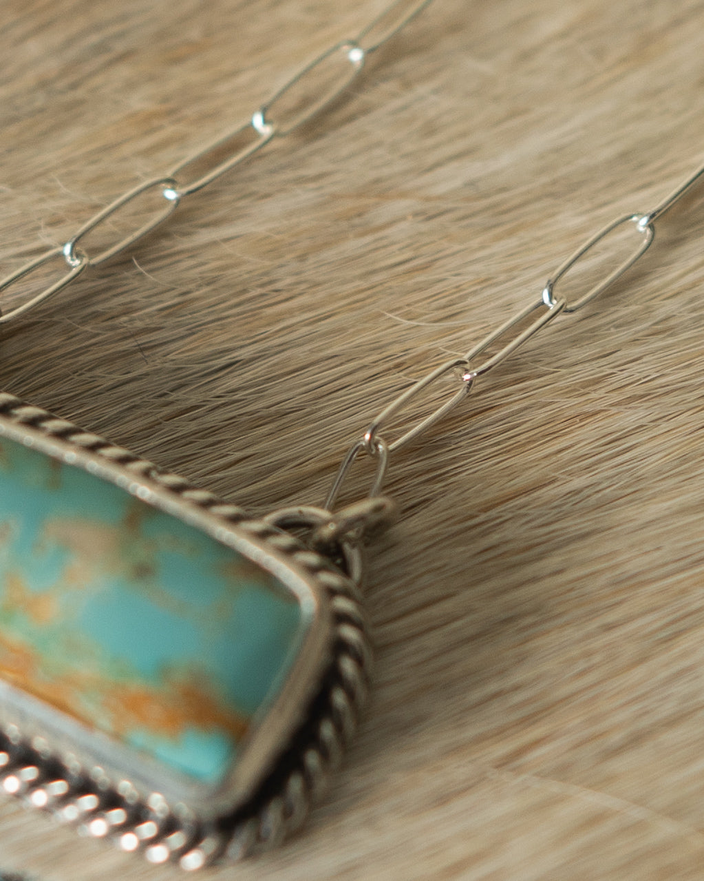 High Grade Royston Turquoise Bar Necklace