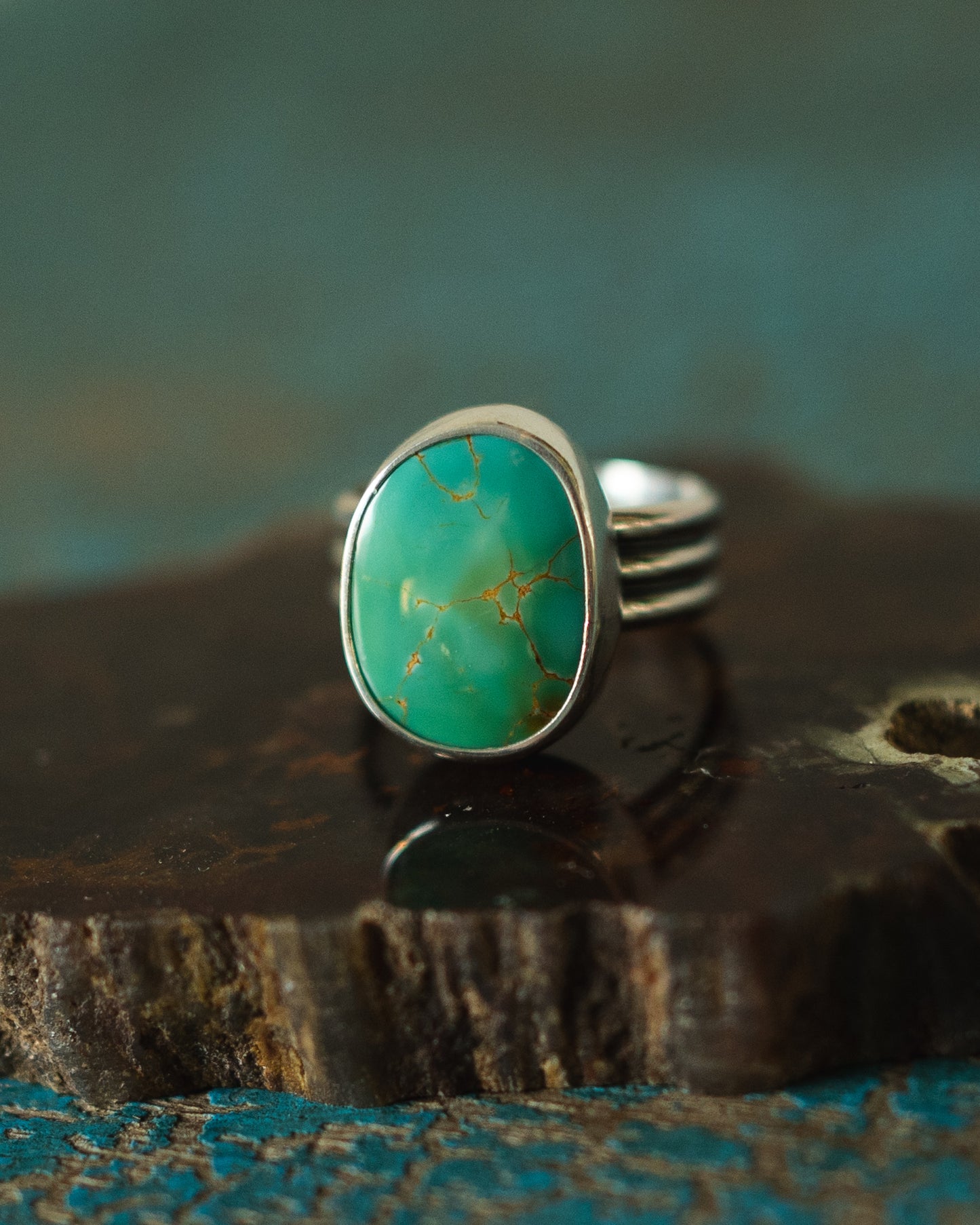 High Grade Natural Royston Turquoise Ring