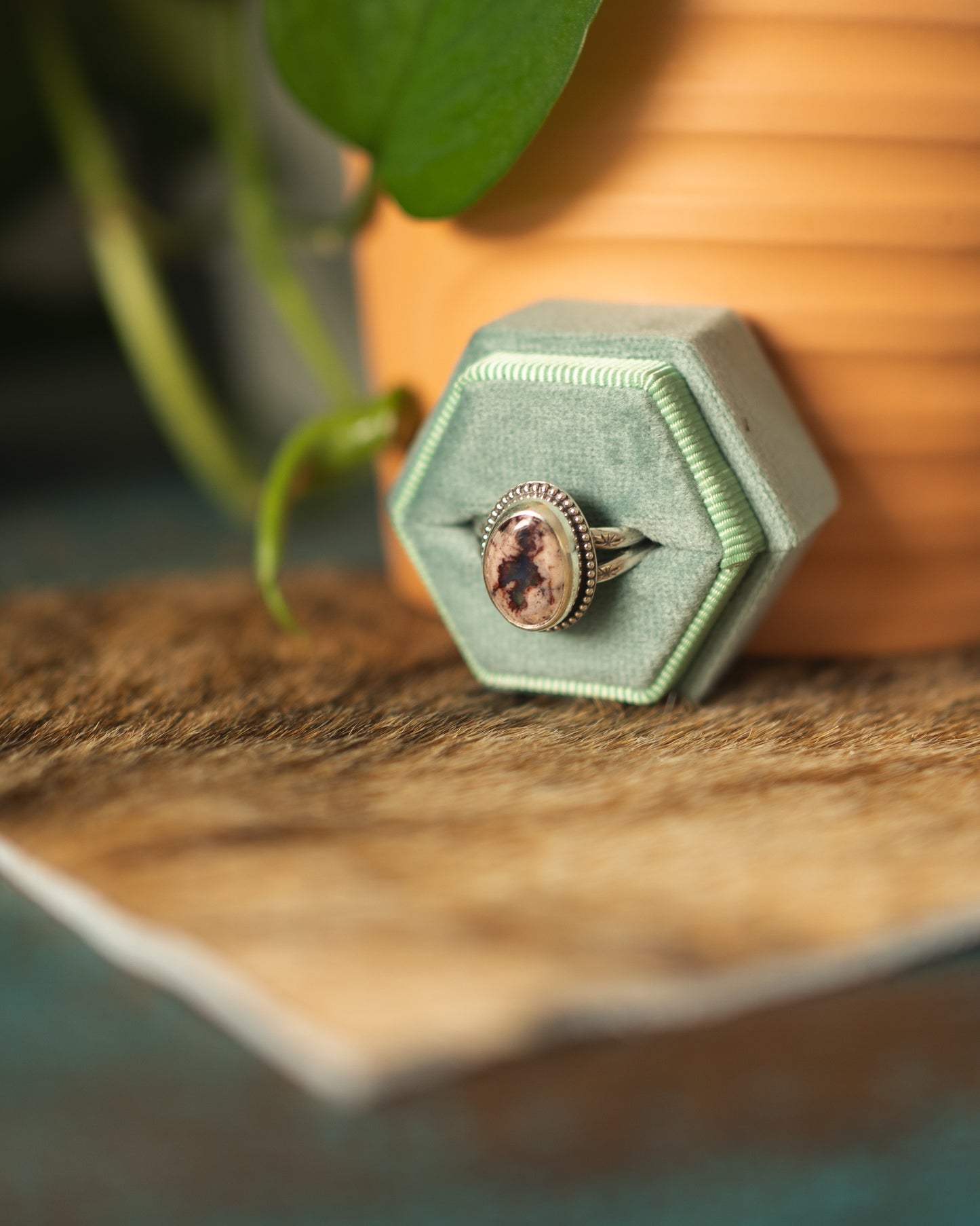 Natural Mexican Fire Opal Ring