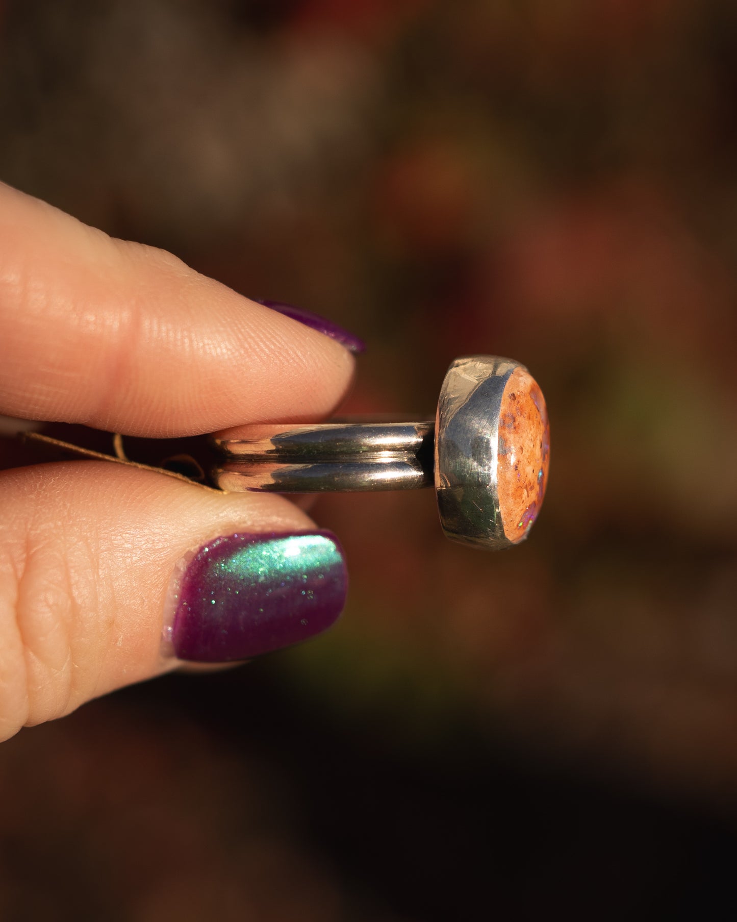 Natural Mexican Fire Opal Ring