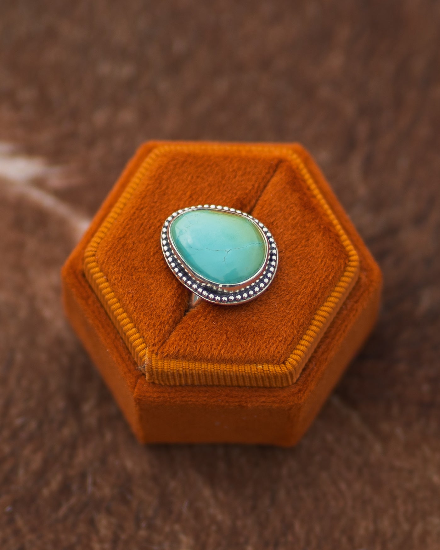 Natural Blackjack Turquoise Ring