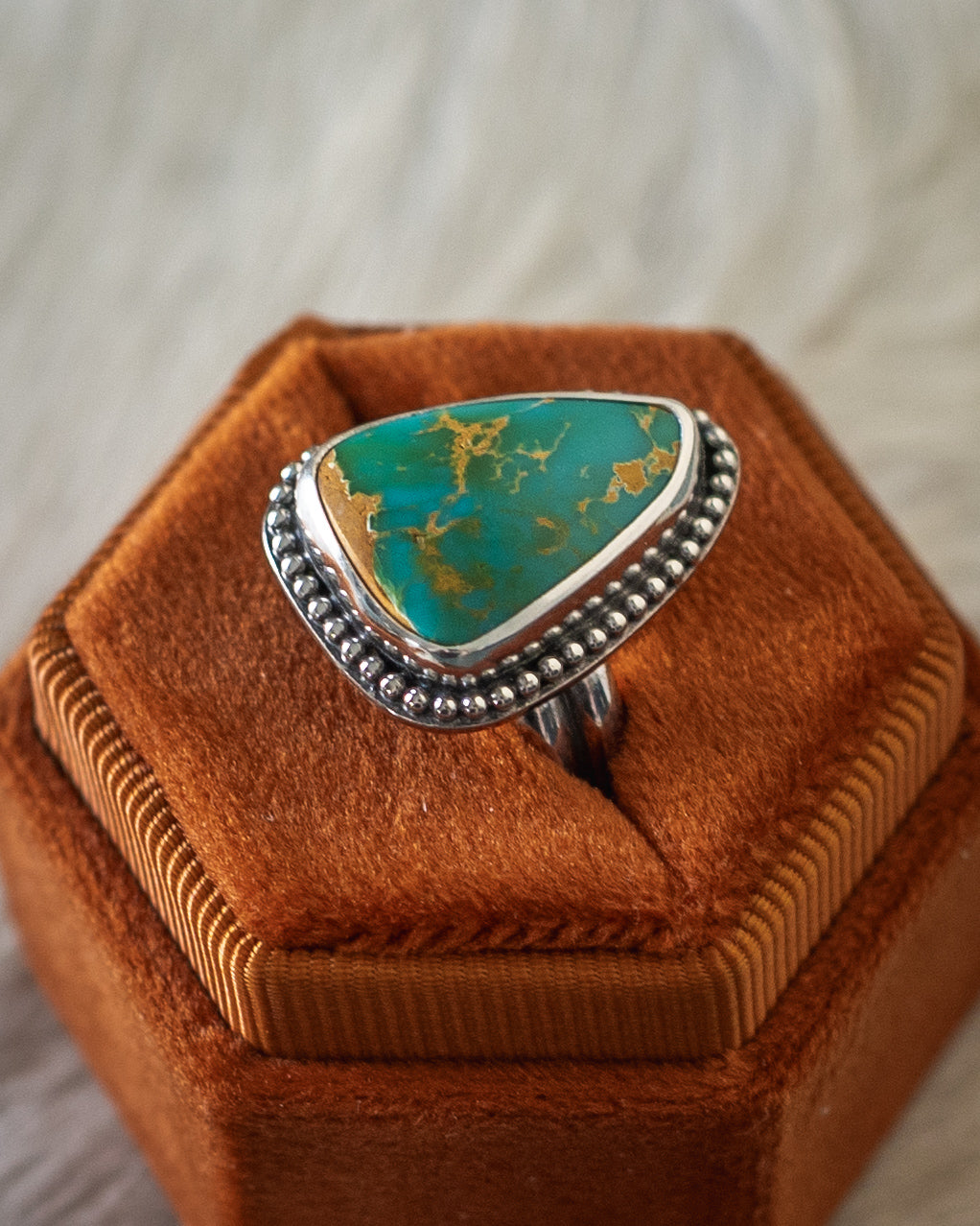 Vibrant Natural Royston Turquoise Ring