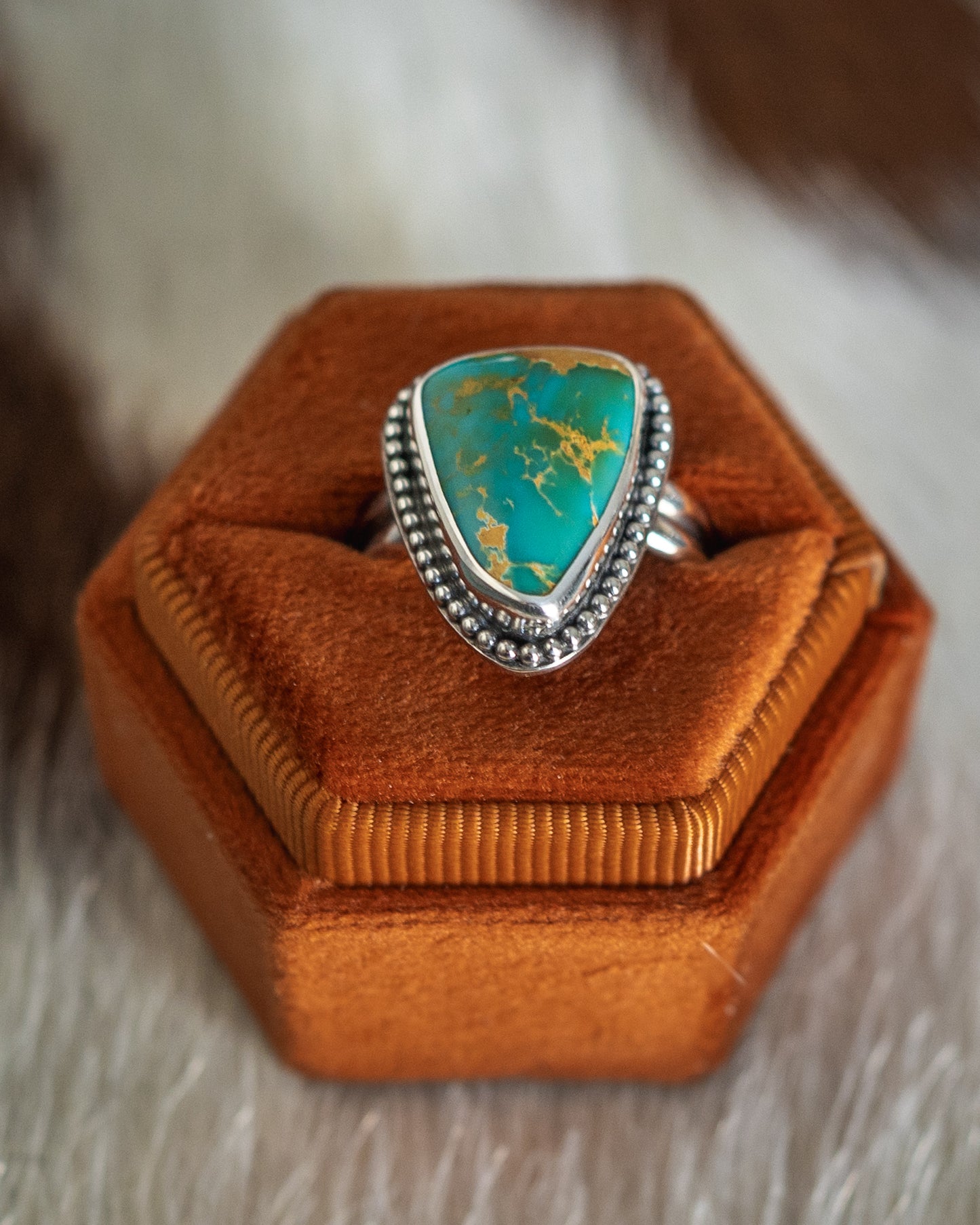 Vibrant Natural Royston Turquoise Ring