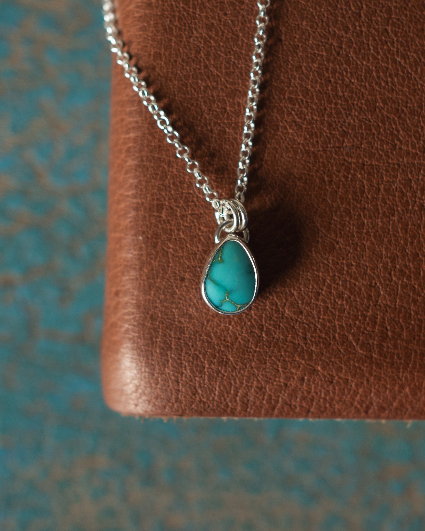 Dainty Natural Lone Mountain Turquoise Necklace