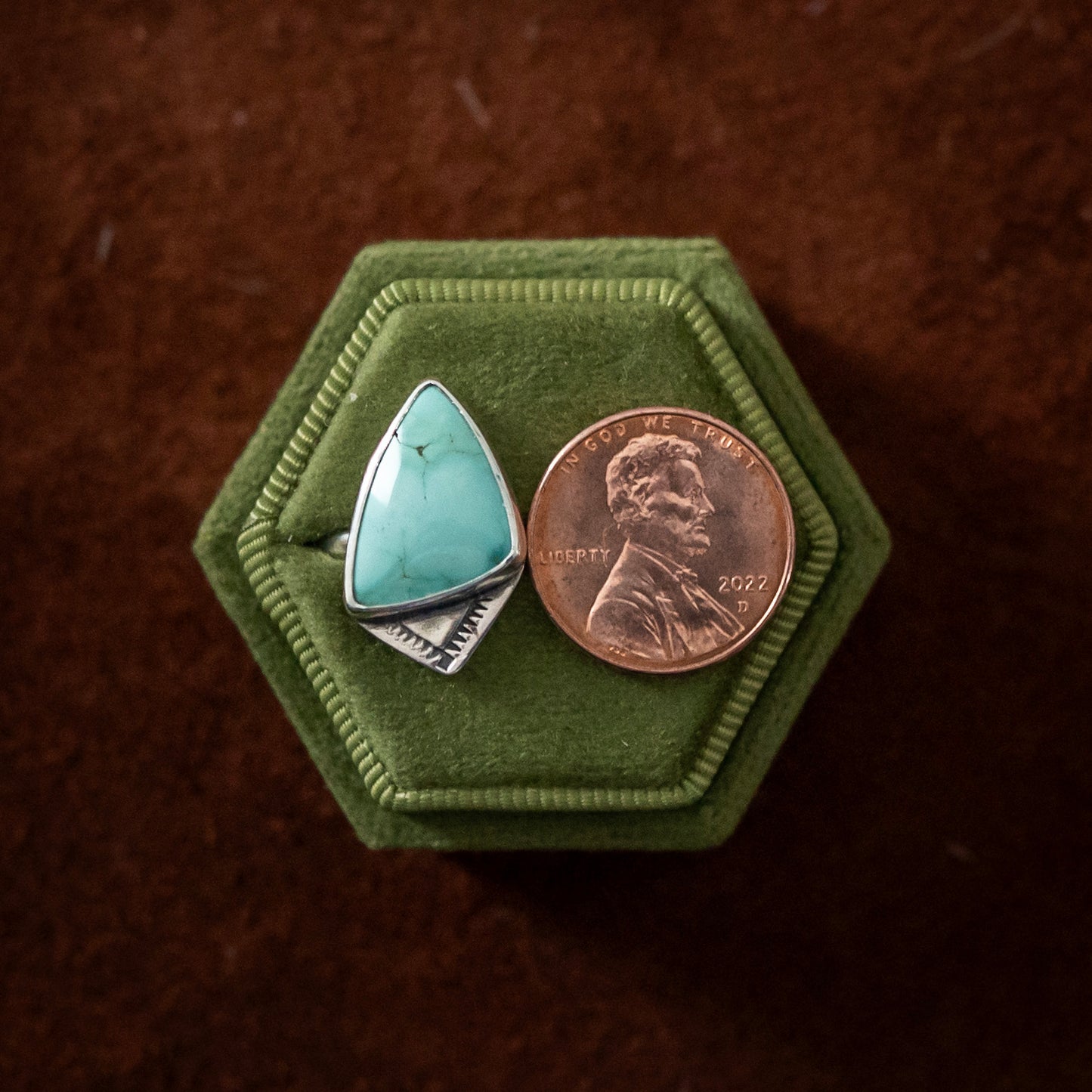 Natural Ol' Willie Turquoise Stamped Ring