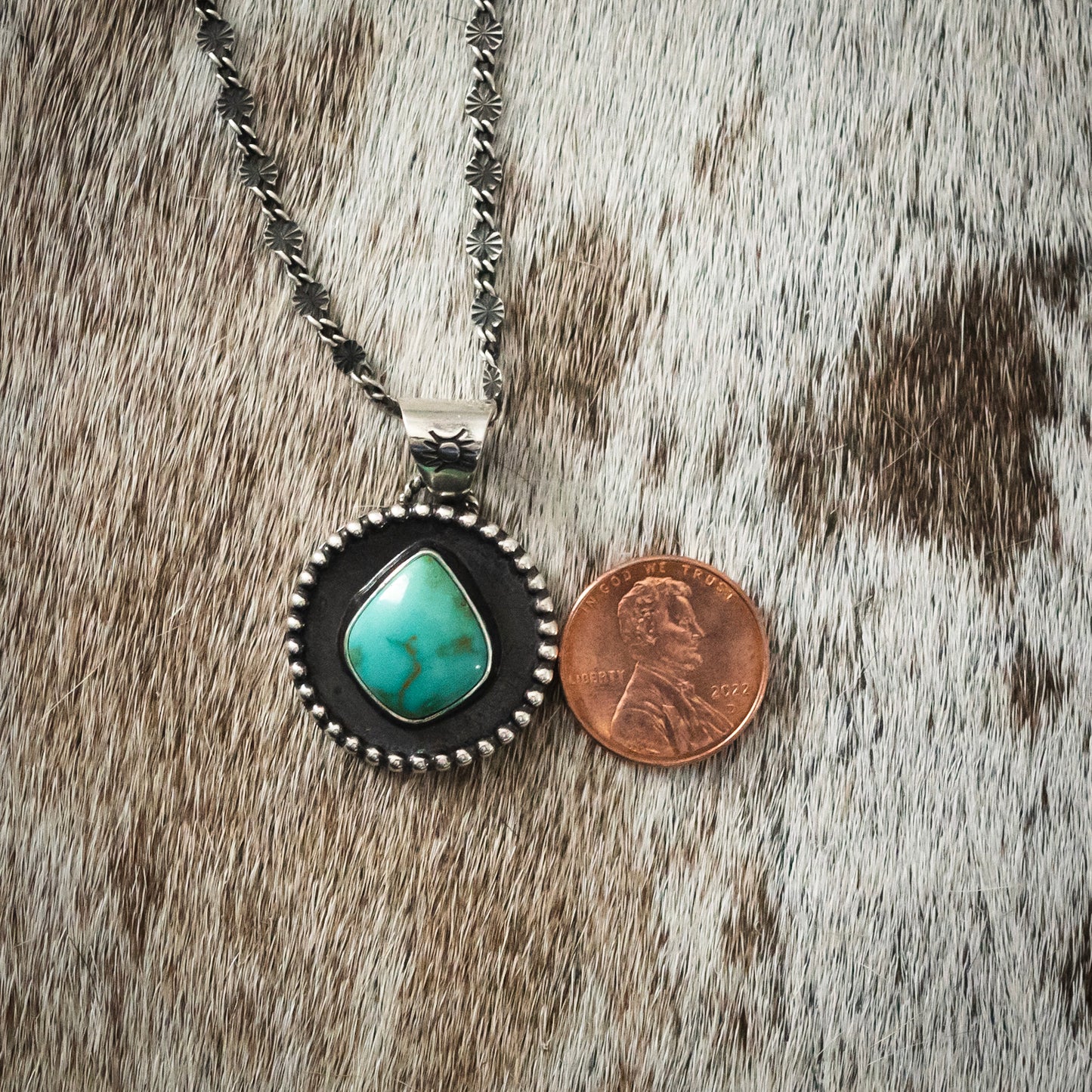 Natural Royston Turquoise Shadow Necklace