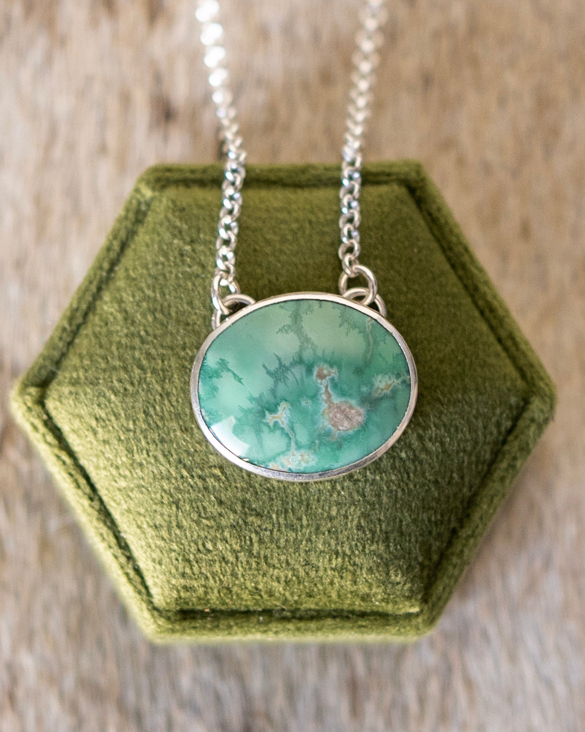 Natural Siren Storm Variscite Necklace