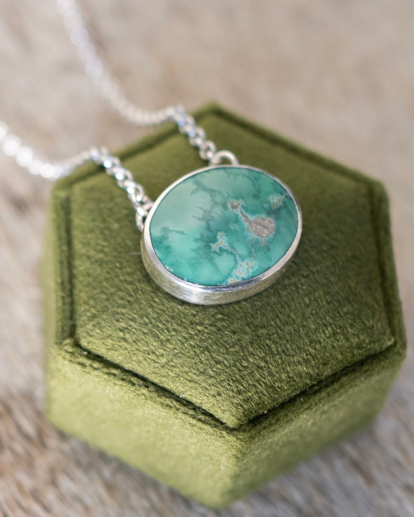 Natural Siren Storm Variscite Necklace