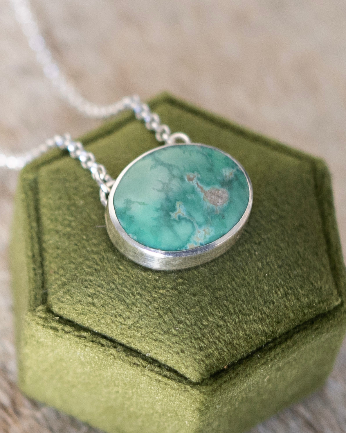 Natural Siren Storm Variscite Necklace